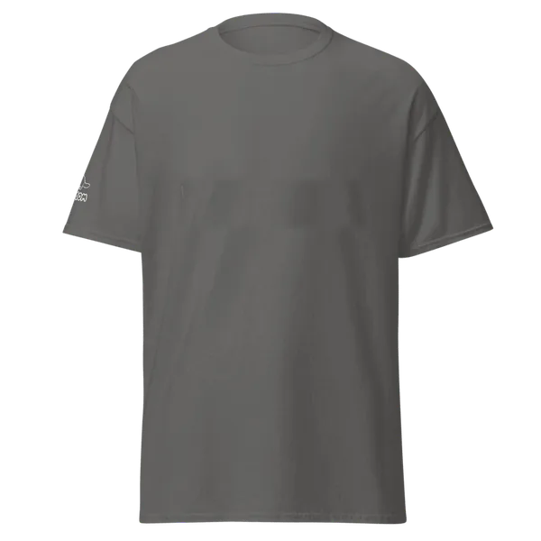 Charcoal t-shirt with a Pearl of Wisdom printed on the front